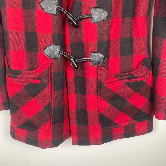 Tulle Red & Black Plaid Coat-Women's Size XS - Picture 4 of 6